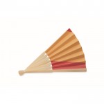 Bamboe waaier met design van verschillende Europese vlaggen kleur rood derde weergave