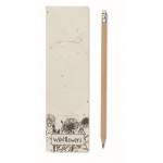 Klassiek potlood met gum gepresenteerd in groeipapier kleur wit derde weergave