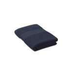 Absorberende handdoek van 100% bio katoen 360 g/m2 50x30 kleur blauw