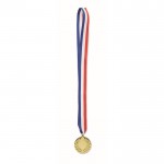IJzeren medaille met driekleurig lint van blauw, wit en rood kleur goud derde weergave