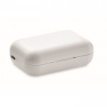 Bluetooth 5.0 oortjes in doosje kleur wit vierde weergave