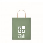 Kleine papieren tas met logo weergave met jouw bedrukking