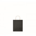 Kleine papieren tas met logo kleur zwart vijfde weergave