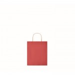 Kleine papieren tas met logo kleur rood tweede weergave