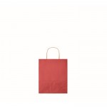 Kleine papieren tas met logo kleur rood vijfde weergave