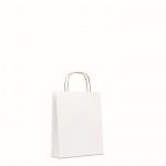 Kleine papieren tas met logo kleur wit