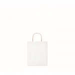 Kleine papieren tas met logo kleur wit tweede weergave