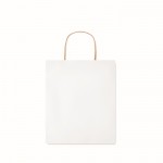 Kleine papieren tas met logo kleur wit derde weergave