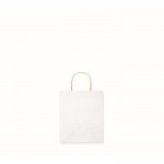 Kleine papieren tas met logo kleur wit vijfde weergave