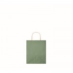 Kleine papieren tas met logo kleur groen vijfde weergave