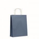 Middelgrote tas van gerecycled papier kleur blauw