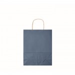 Middelgrote tas van gerecycled papier kleur blauw vierde weergave