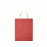 Middelgrote tas van gerecycled papier kleur rood vierde weergave