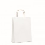 Middelgrote tas van gerecycled papier kleur wit