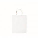 Middelgrote tas van gerecycled papier kleur wit tweede weergave