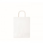 Middelgrote tas van gerecycled papier kleur wit vijfde weergave