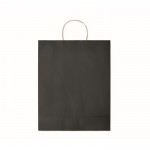 Grote papieren tas met logo kleur zwart vierde weergave