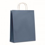 Grote papieren tas met logo kleur blauw