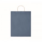 Grote papieren tas met logo kleur blauw tweede weergave
