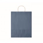 Grote papieren tas met logo kleur blauw derde weergave