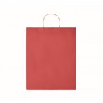 Grote papieren tas met logo kleur rood tweede weergave
