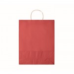 Grote papieren tas met logo kleur rood derde weergave