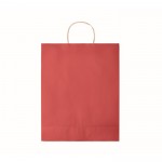 Grote papieren tas met logo kleur rood vierde weergave