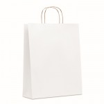 Grote papieren tas met logo kleur wit