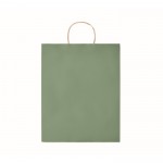 Grote papieren tas met logo kleur groen tweede weergave