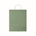 Grote papieren tas met logo kleur groen vierde weergave