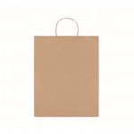 Grote papieren tas met logo kleur beige tweede weergave