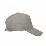 Gepersonaliseerde cap met gespsluiting kleur grijs derde weergave