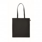 Katoenen tas bedrukt met logo, 140 g/m2 kleur zwart tweede weergave