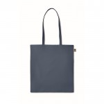 Katoenen tas bedrukt met logo, 140 g/m2 kleur blauw tweede weergave