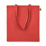Katoenen tas bedrukt met logo, 140 g/m2 kleur rood