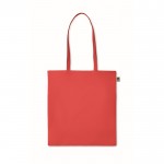 Katoenen tas bedrukt met logo, 140 g/m2 kleur rood tweede weergave
