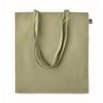 Katoenen tas bedrukt met logo, 140 g/m2 kleur groen