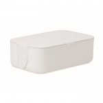 Lunchbox met ingebouwde telefoonstandaard kleur wit