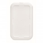 Lunchbox met ingebouwde telefoonstandaard kleur wit vierde weergave