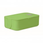 Lunchbox met ingebouwde telefoonstandaard kleur limoen groen
