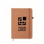 Gerecyclede PU notitieboekjes met logo weergave met jouw bedrukking