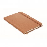 Gerecyclede PU notitieboekjes met logo kleur bruin