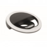 Draagbare selfie ringlamp van ABS kunststof kleur zwart