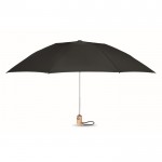 23 Inch opvouwbare reversible paraplu kleur zwart