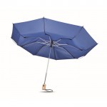23 Inch opvouwbare reversible paraplu kleur koningsblauw tweede weergave