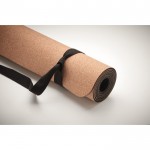 Yogamat van kurk en TPE materiaal kleur beige fotografie weergave