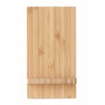 Draadloze bamboe oplader/ telefoonstandaard kleur hout zevende weergave