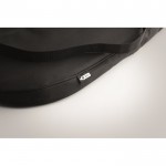 Gevoerde draagtas voor rackets van 600D RPET kleur zwart fotografie weergave