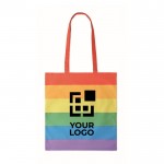 Regenboog boodschappentas met logo, 200 g/m2 weergave met jouw bedrukking