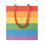 Regenboog boodschappentas met logo, 200 g/m2 kleur meerkleurig